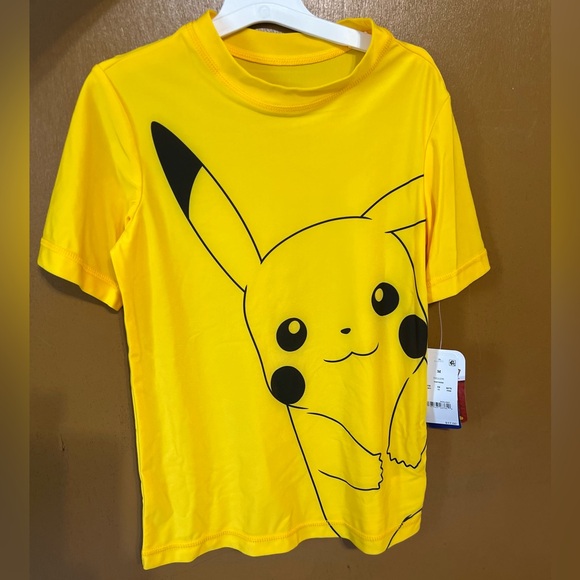 Boys Pokémon Yellow Black Rash Guard UV Protection Dry Fit Tee Shirt SOLD OUT - Picture 4 of 9